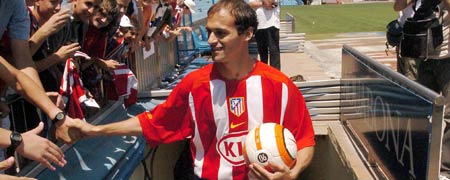 Pernía en el Estadio Vicente Calderón