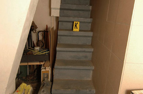 Escaleras que dan acceso al zulo en que Natasha permaneció 8 años. Escaleras que dan acceso al zulo en que Natasha permaneció 8 años.