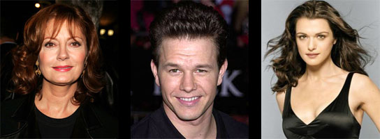 Susan Sarandon, Mark Wahlberg y Rachel Weisz