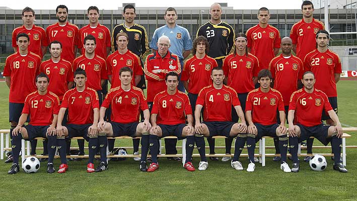 Foto oficial de la selección española de fútbol