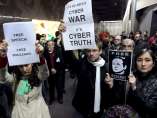 Manifestacion en Barcelona en defensa de Assange Manifestacion en Barcelona en defensa de Assange