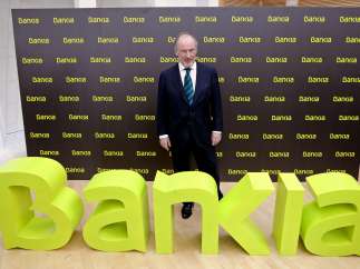 Rodrigo Rato en la presentación de Bankia