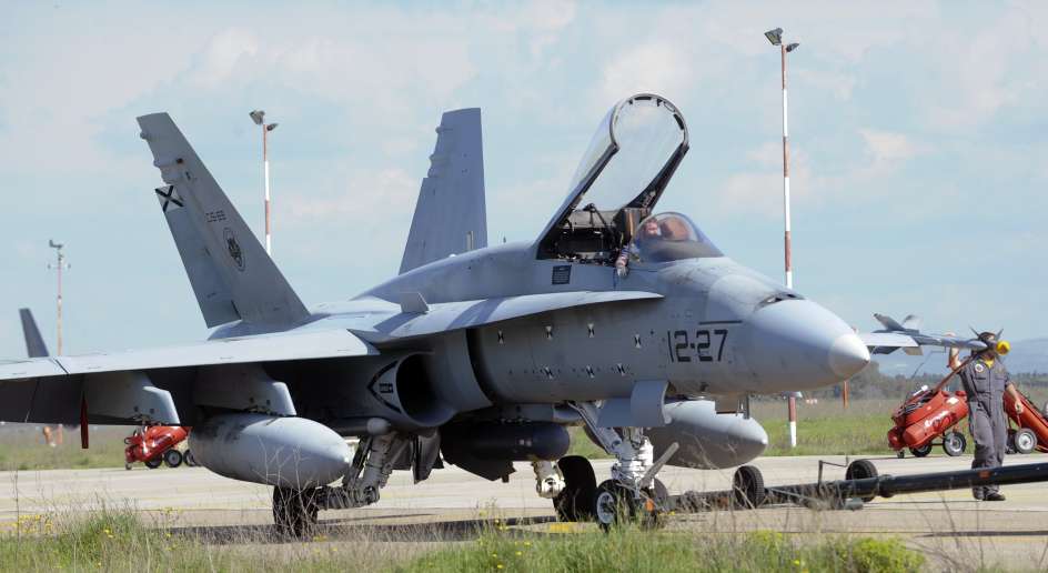 Los cazas españoles regresan de su pimera misión aérea en Libia