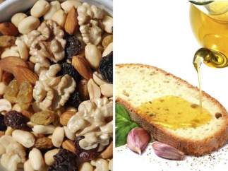 Frutos secos y aceite de oliva
