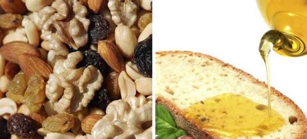 Frutos secos y aceite de oliva Frutos secos y aceite de oliva