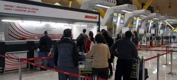 Mostrador de Iberia en Barajas
