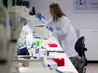 Trabajando en el laboratorio