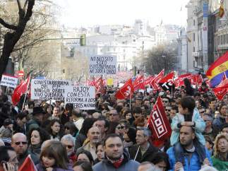 Manifestación en Madrid contra la reforma laboral