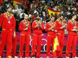 España en el podio de baloncesto
