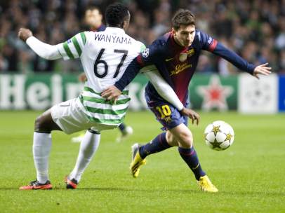 Messi ante el Celtic
