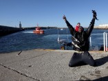 Rescate de inmigrantes en barcas hinchables Rescate de inmigrantes en barcas hinchables