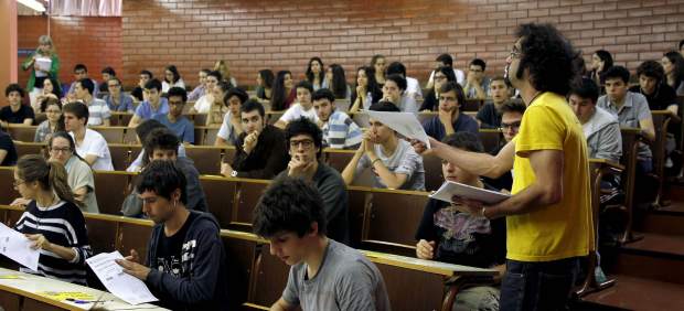 Una de las aulas de la Facultad de Biología de la Universidad de Barcelona 