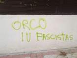 Pintadas en la casa de la vicealcaldesa de Fuenlabrada Pintadas en la casa de la vicealcaldesa de Fuenlabrada