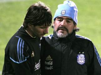 Maradona y Messi