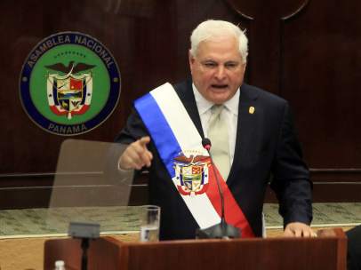 El presidente de Panamá, Ricardo Martinelli