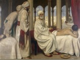 Albucasis (Al-Zahwari) blistering a patient in the hospital at Cordova, 1100 AD