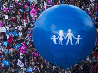 Protesta conservadora en Francia