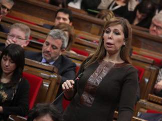 Alícia Sánchez-Camacho (PPC), durante la sesión de control del Pleno del Parlament del pasado miércoles.