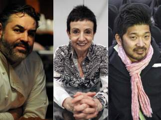 Los chefs Carlos Campillo (francés), Carme Ruscalleda (catalana), Keisuke Matsushima (japonés) y José Quetzalcoalt (mexicano).