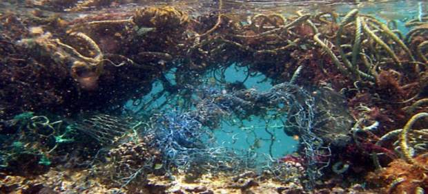 Basura en el mar