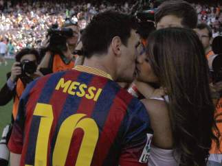 Messi y su mujer