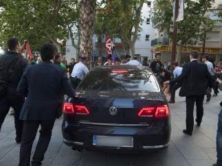 Pedradas al coche de Montoro