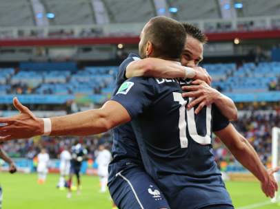 Mathieu Valbuena y Karim Benzema