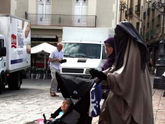 Una mujer con burka