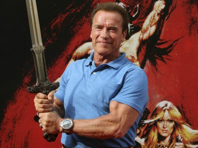 Arnold Schwarzenegger en el paseo de la Fama de Almería