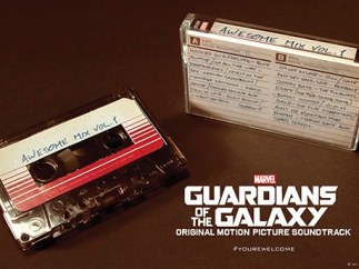 Cinta de cassette con la banda sonora de Guardianes de la galaxia