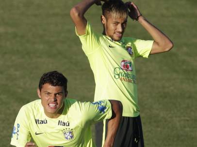 Thiago Silva y Neymar
