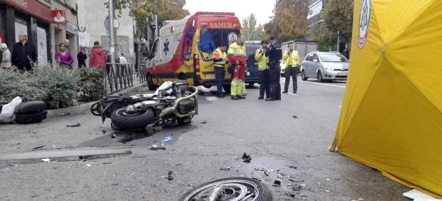 Fallece un motorista en Madrid