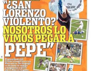 Portada del diario Olé
