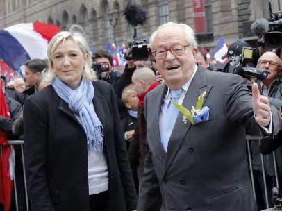 Marine Le Pen y Jean-Marie Le Pen