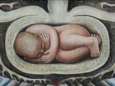 Detroit Industry, east wall (detail), Diego Rivera, 1932