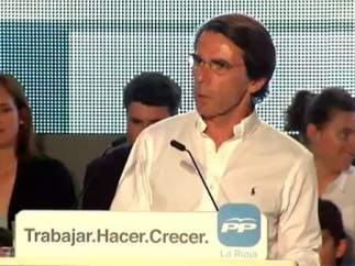 Aznar: "La izquierda funde el país"