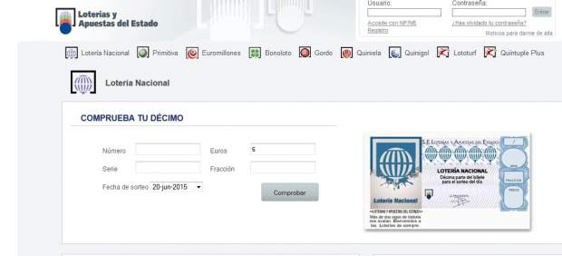 Ya es posible comprar Lotería Nacional por internet.