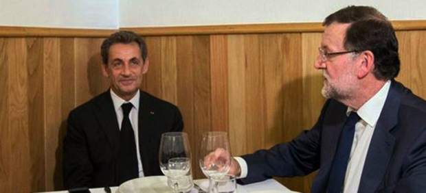 Rajoy y Sarkozy, en una tasca madrileña
