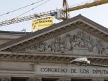 Pancarta de Greenpeace junto al Congreso Pancarta de Greenpeace junto al Congreso