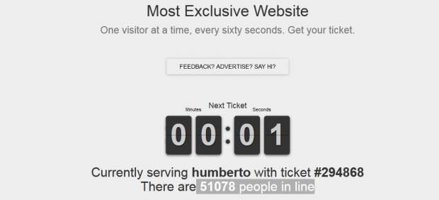 La web 'más exclusiva del mundo'
