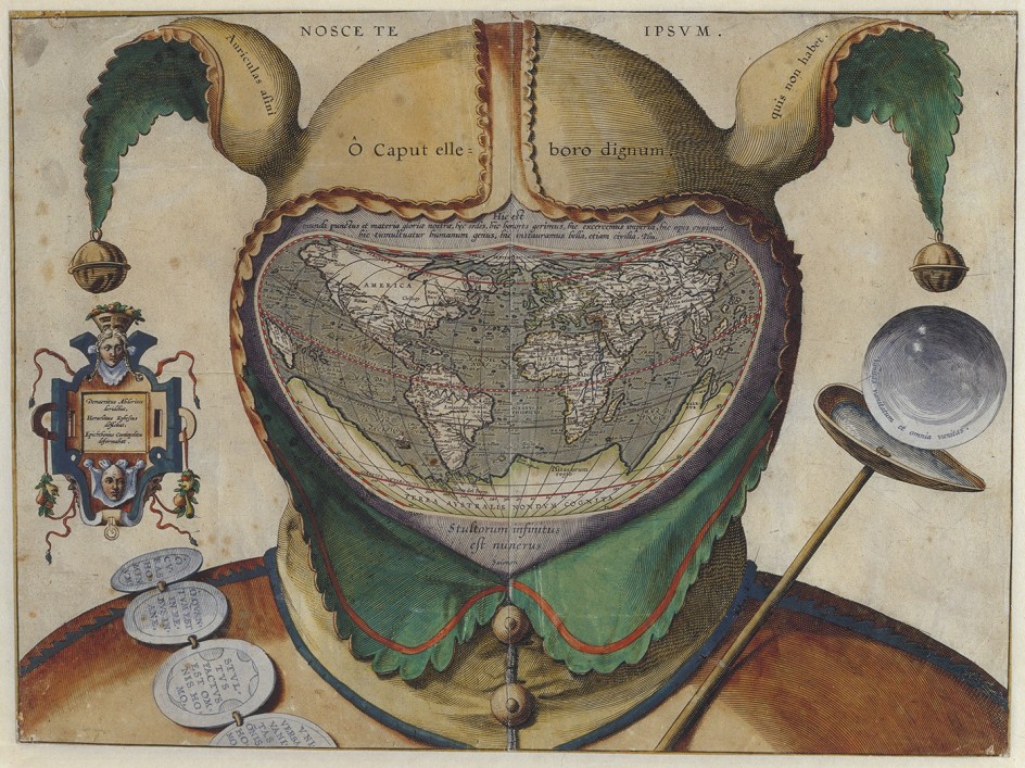 El mundo bajo la cabeza de un loco - Autor anónimo, c. 1600 - Germaniches Museum, Nuremberg