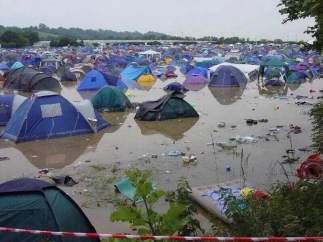 Inundación del recinto del Arenal Sound.