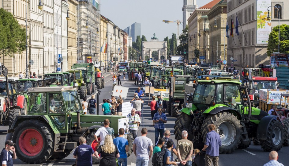 Los ganaderos alemanes salen a la calle