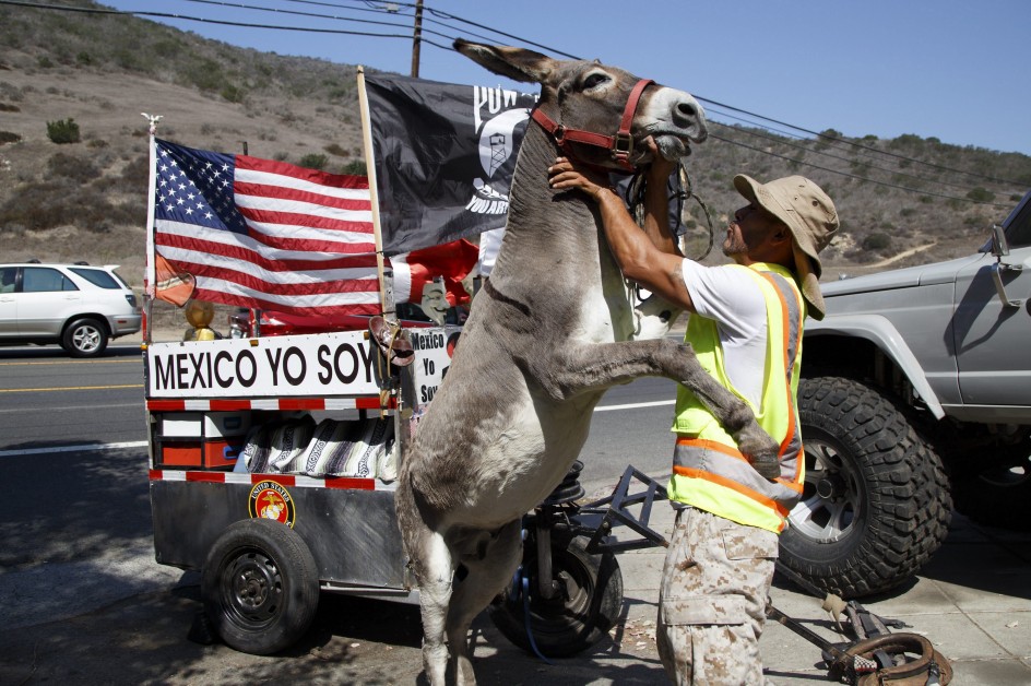 De Tijuana a Washington a lomos de un burro