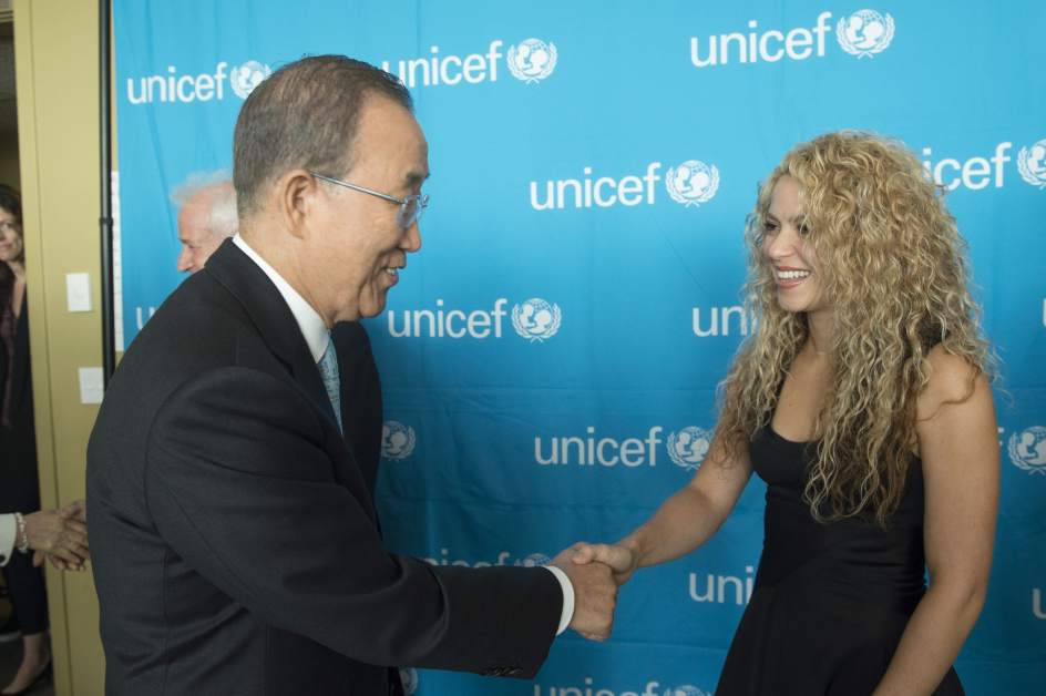 Shakira, embajadora de UNICEF
