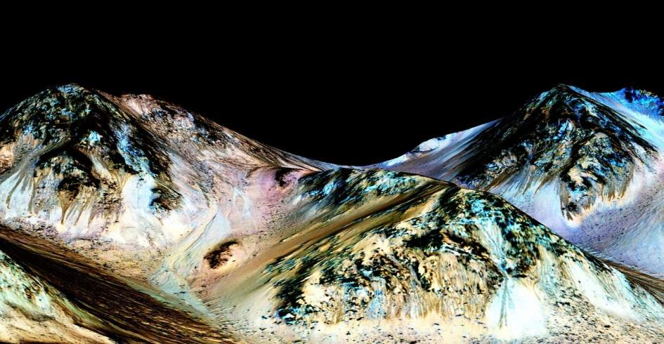 Corrientes de agua líquida en Marte