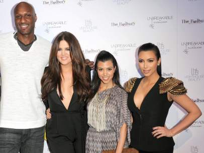 Lamar Odom, Rob Kardashian, Khloe Kardashian , Kourtney Kardashian y Kim Kardashian