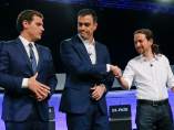 Albert Rivera, Pedro Sánchez y Pablo Iglesias Albert Rivera, Pedro Sánchez y Pablo Iglesias
