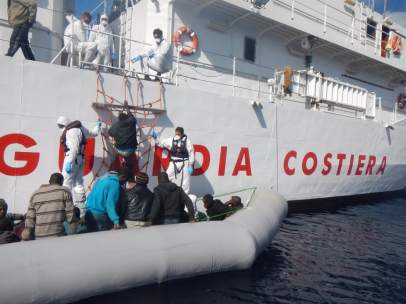 Rescate de inmigrantes en el Mediterráneo