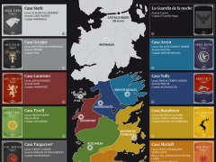 Descubre la localización de las principales casas de la popular serie Mapa de Juego de Tronos
